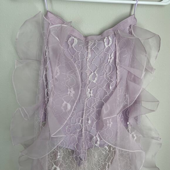 NWT Alice McCall Lilac Valerie Ruffle Lace Pants (Size 0) $350 - Picture 3 of 16